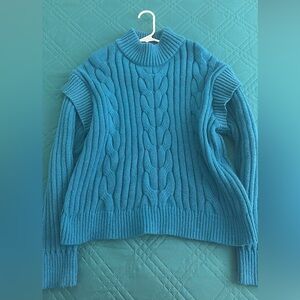 Women's Blue Cable Knit Sweater 💙